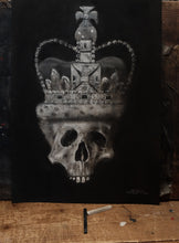 Load image into Gallery viewer, King III. Charcoal/Pastel on Paper (Framed) - A3
