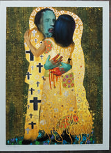 Load image into Gallery viewer, The Golden Kiss - Gold Leaf on Printed Paper - A3