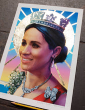 Load image into Gallery viewer, Queen Meghan, Gold-Leaf - A4