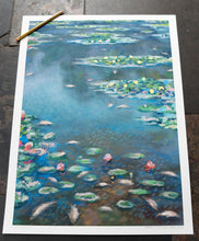 Load image into Gallery viewer, Water Lilies, UK - Ltd Edition A2