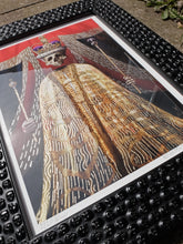 Load image into Gallery viewer, No Golden Gods (Framed) - Gold Leaf on Printed Paper