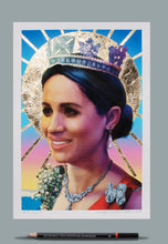Load image into Gallery viewer, Queen Meghan, Gold-Leaf - A4