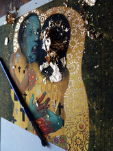 Load image into Gallery viewer, The Golden Kiss - Gold Leaf on Printed Paper - A3