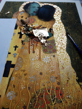 Load image into Gallery viewer, The Golden Kiss - Gold Leaf on Printed Paper - A3