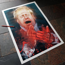 Load image into Gallery viewer, Boris Johnson Blood Hands Clap Painting