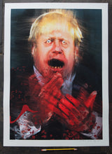 Load image into Gallery viewer, Boris Johnson Blood Hands Clap Portrait
