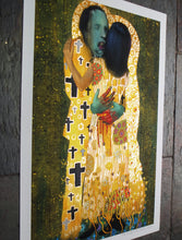 Load image into Gallery viewer, The Golden Kiss - Gold Leaf on Printed Paper - A3
