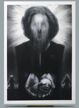 Load image into Gallery viewer, A portrait of Margaret Thatcher presenting Boris Johnson.