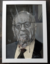 Load image into Gallery viewer, Devil - Portrait of Murdoch, FRAMED. Charcoal/Pastel on Paper - A3

