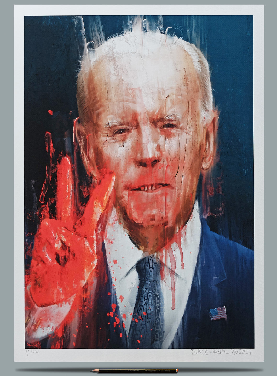 Portrait Painting of Joe Biden.