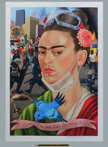 Portrait of Frida Kahlo.