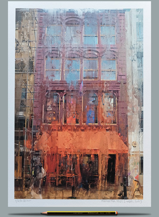 Painting of Night & Day Cafe, Manchester.