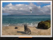 Load image into Gallery viewer, Painting of Bamaluz beach, St Ives.
