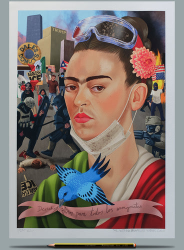 Portrait of Frida Kahlo.
