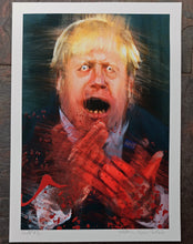 Load image into Gallery viewer, Portrait painting of Boris Johnson clapping.

