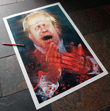 Load image into Gallery viewer, Boris Johnson Blood Hands Clap Painting
