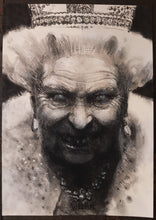 Load image into Gallery viewer, Queen. Charcoal and Pastel on Paper - A3
