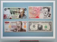 Tony Blair, Nigel Farage, Donald Trump banknotes