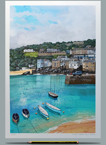View of Harbour Sand, St.Ives. Painting