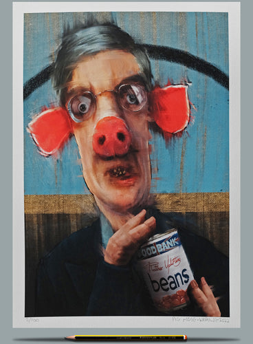 Portrait Painting of Pig Jacob Rees-Mogg