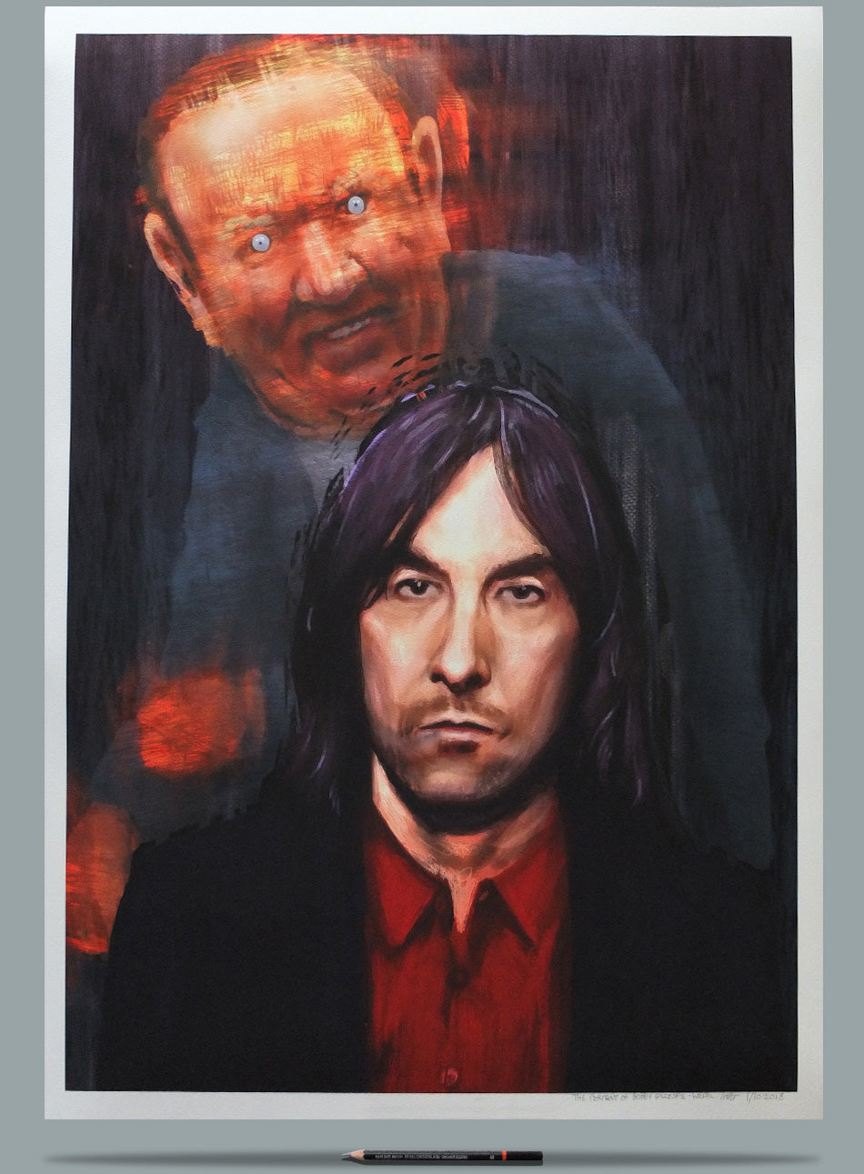 Bobby Gillespie portrait Andrew Neil painting